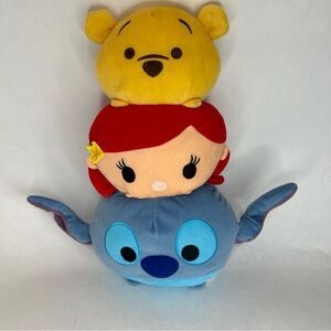 Disney - Tsum Tsum (Winnie The Pooh/Ariel/Stitch)15" Plush Stacked Pillow